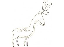 Stickdatei - Rehlein Fransenappli